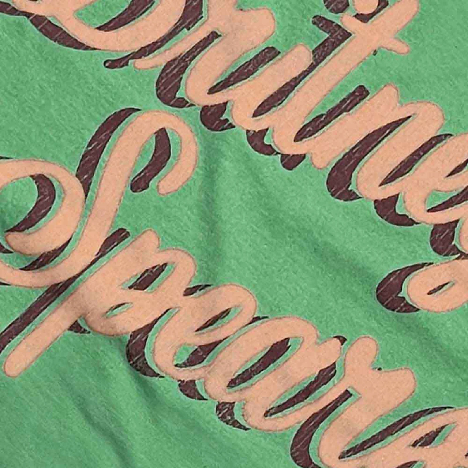 BRITNEY SPEARS - RETRO TEXT - Ringer T-Shirt Green - Image 2