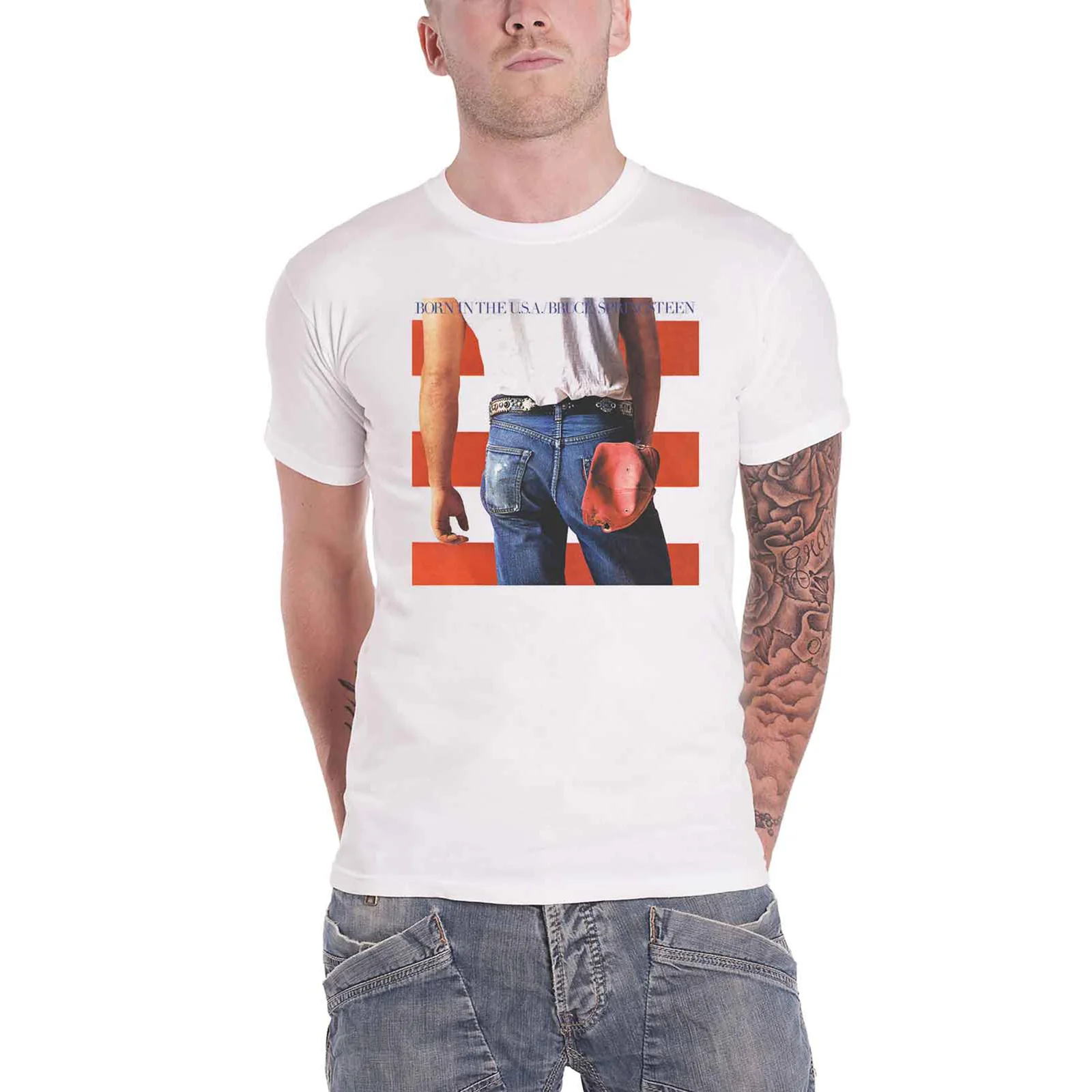 BRUCE SPRINGSTEEN - BORN IN THE USA - T-Shirt White - Image 2