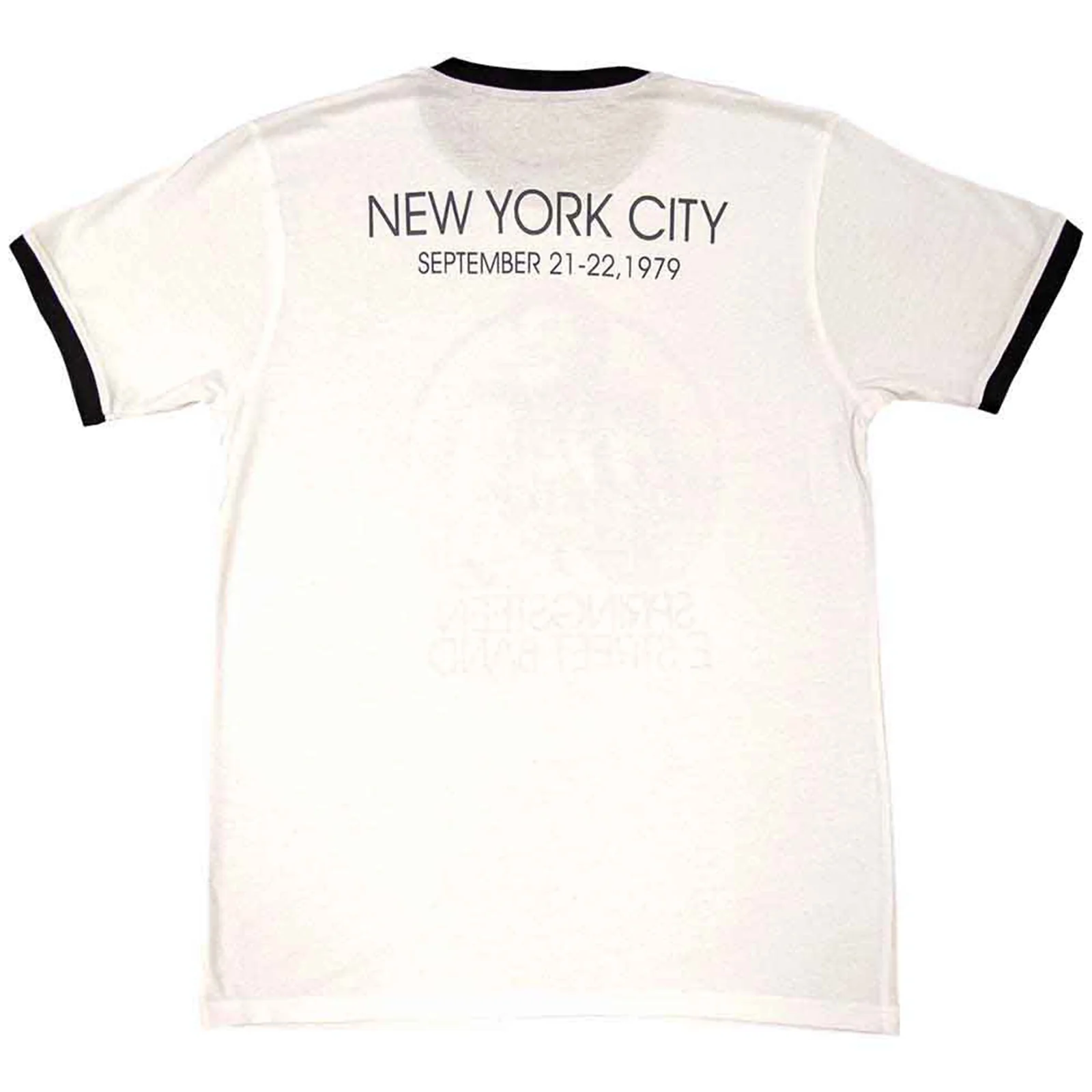 BRUCE SPRINGSTEEN - NYC - Ringer T-Shirt White (Back Print) - Image 2