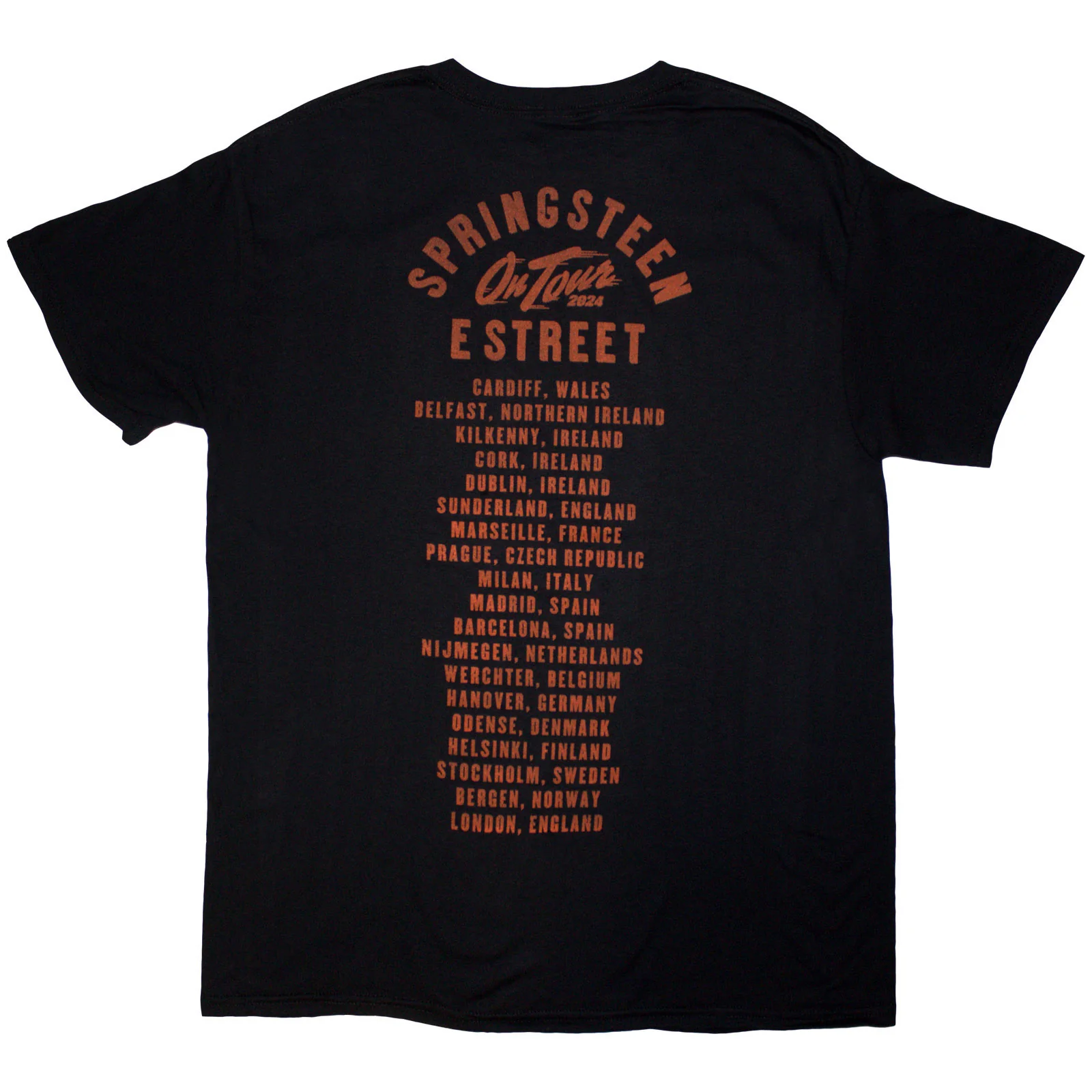 BRUCE SPRINGSTEEN - TOUR '24 E-STREET PHOTO - T-Shirt Black (Back Print & Ex-Tour) - Image 2