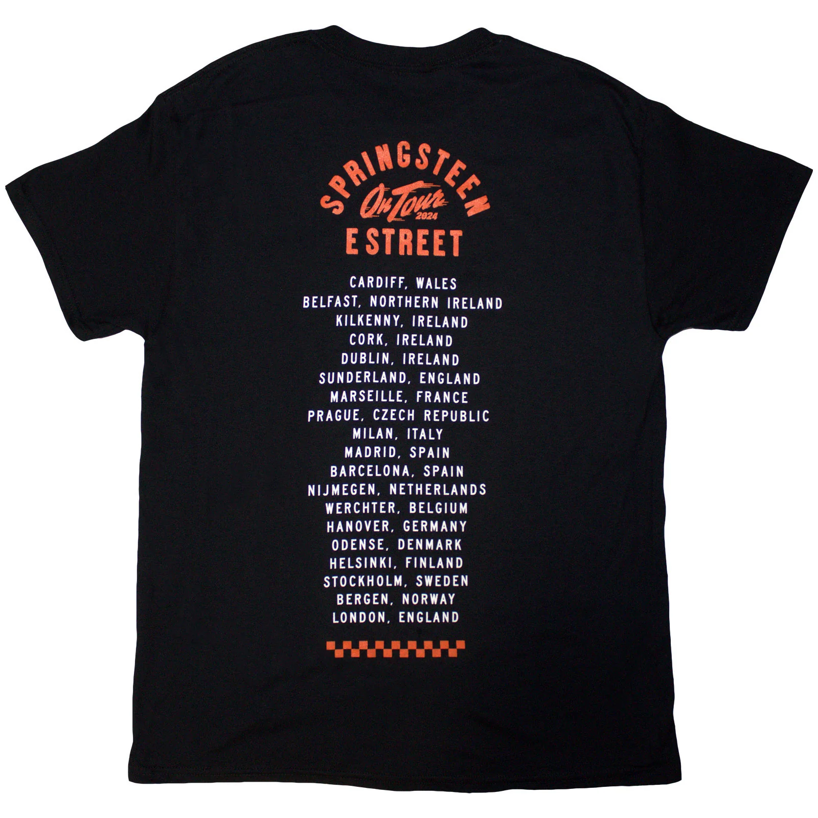 BRUCE SPRINGSTEEN - TOUR '24 WHEEL - T-Shirt Black (Back Print & Ex-Tour) - Image 2