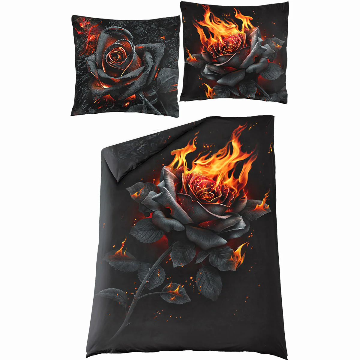 BURNT ROSE - Single Duvet Cover + UK And EU Pillow case - Image 2