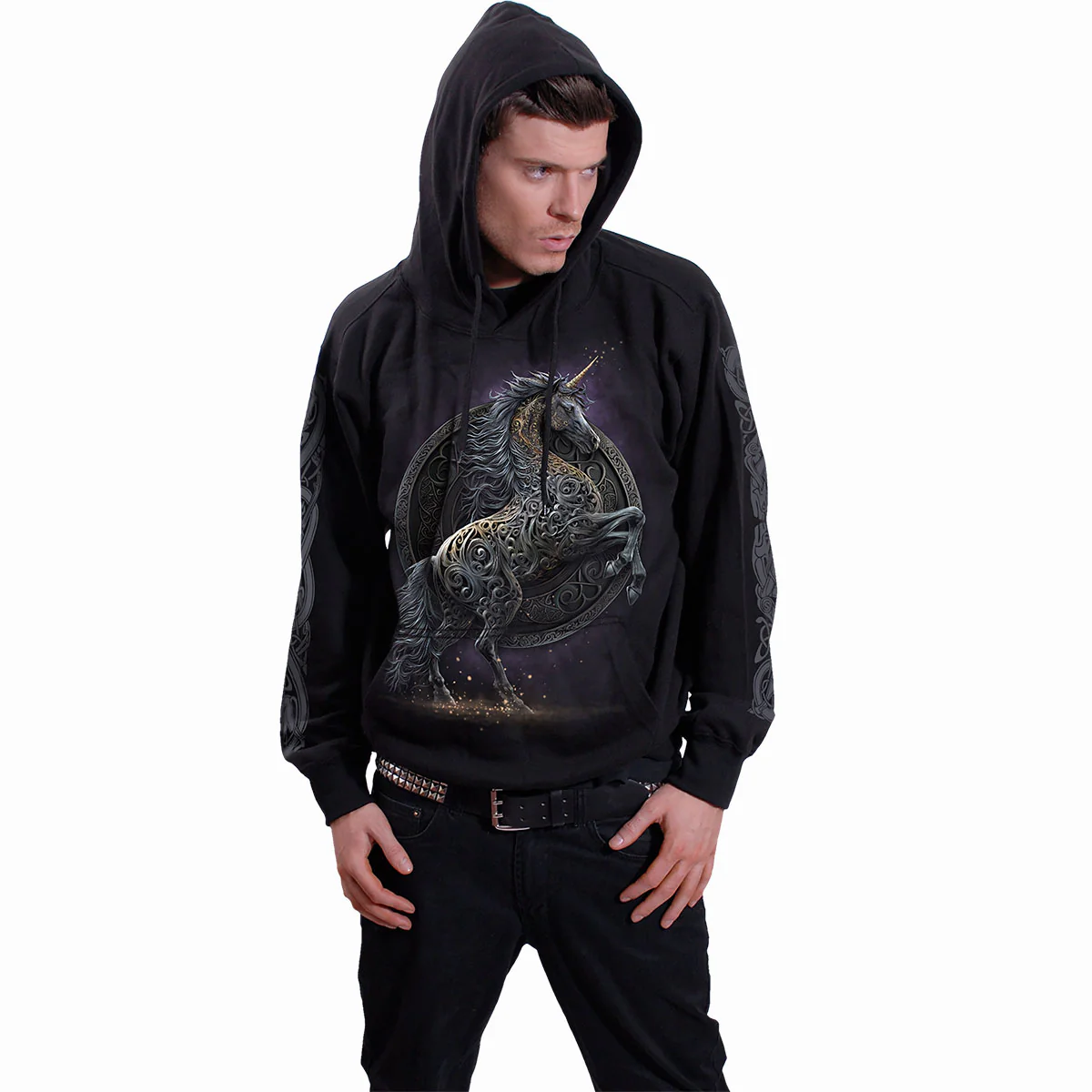 CELTIC UNICORN - Hoody Black - Image 3