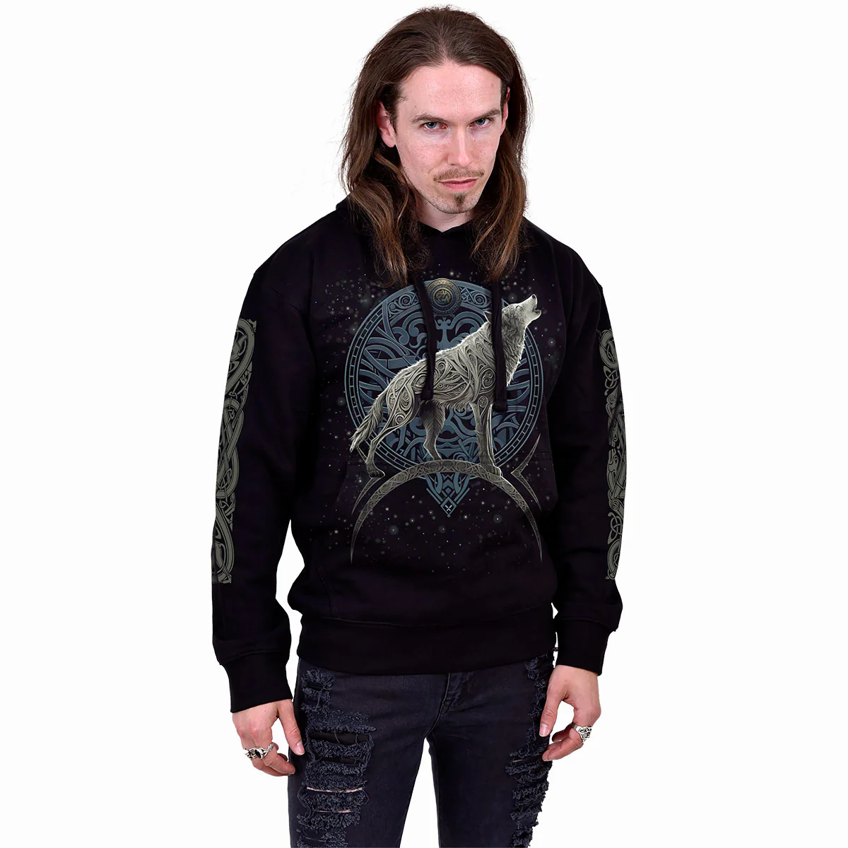 CELTIC WOLF - Hoody Black - Image 3