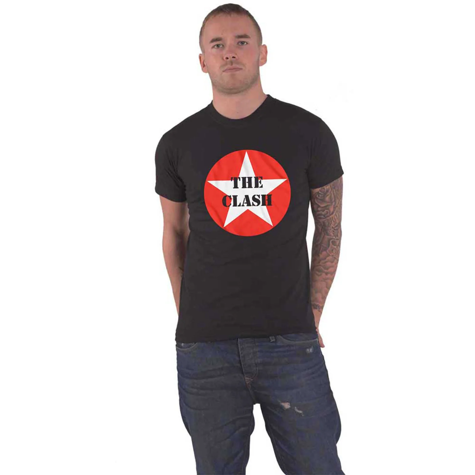 THE CLASH - STAR BADGE - T-Shirt Black - Image 2
