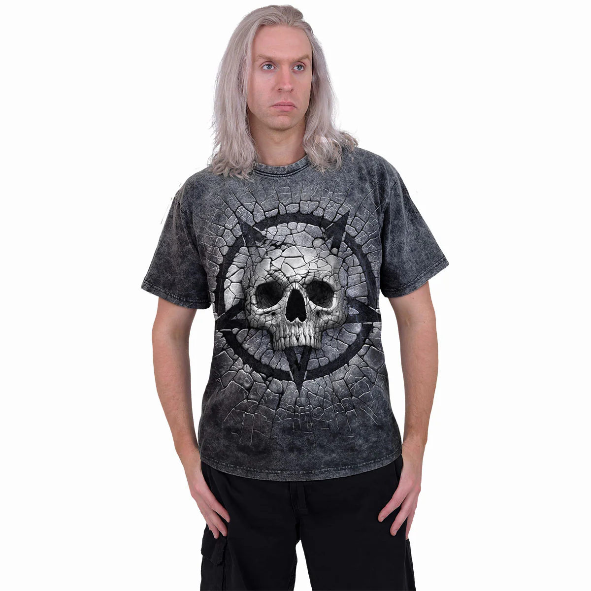 CRACKING UP - Acid Wash T-Shirt - Image 2
