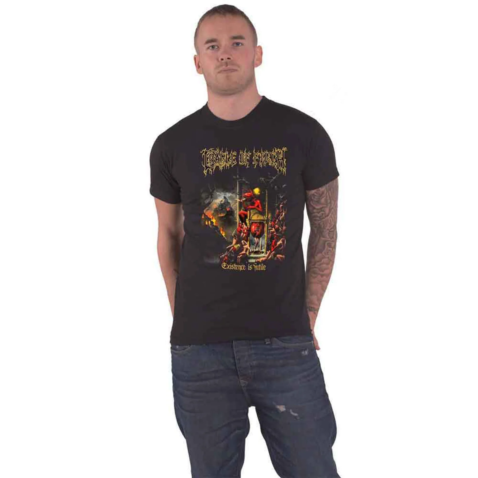 CRADLE OF FILTH - EXISTENCE IS FUTILE - T-Shirt Black (Back Print) - Image 3