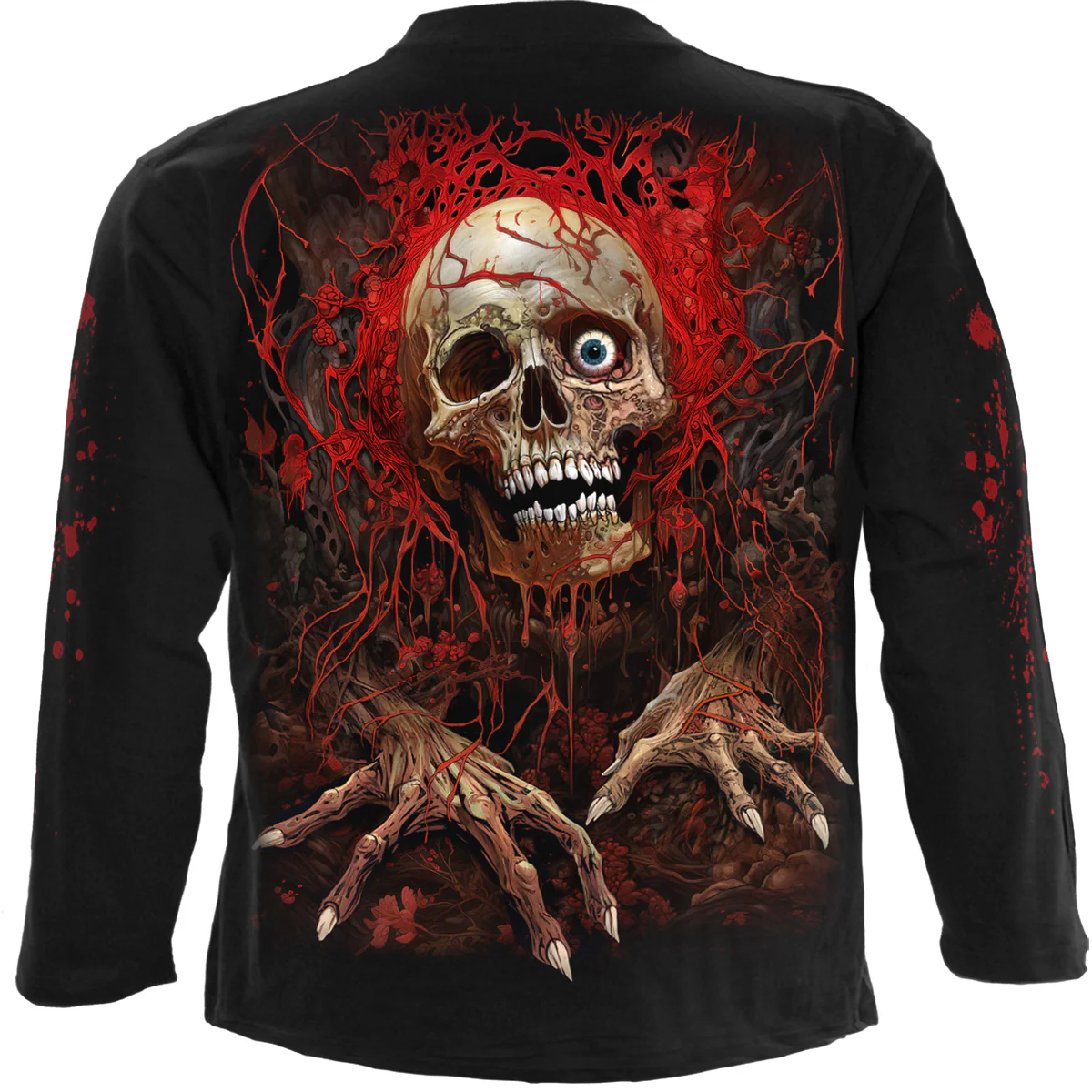 CREEPING CURSE - Longsleeve T-Shirt Black - Image 2