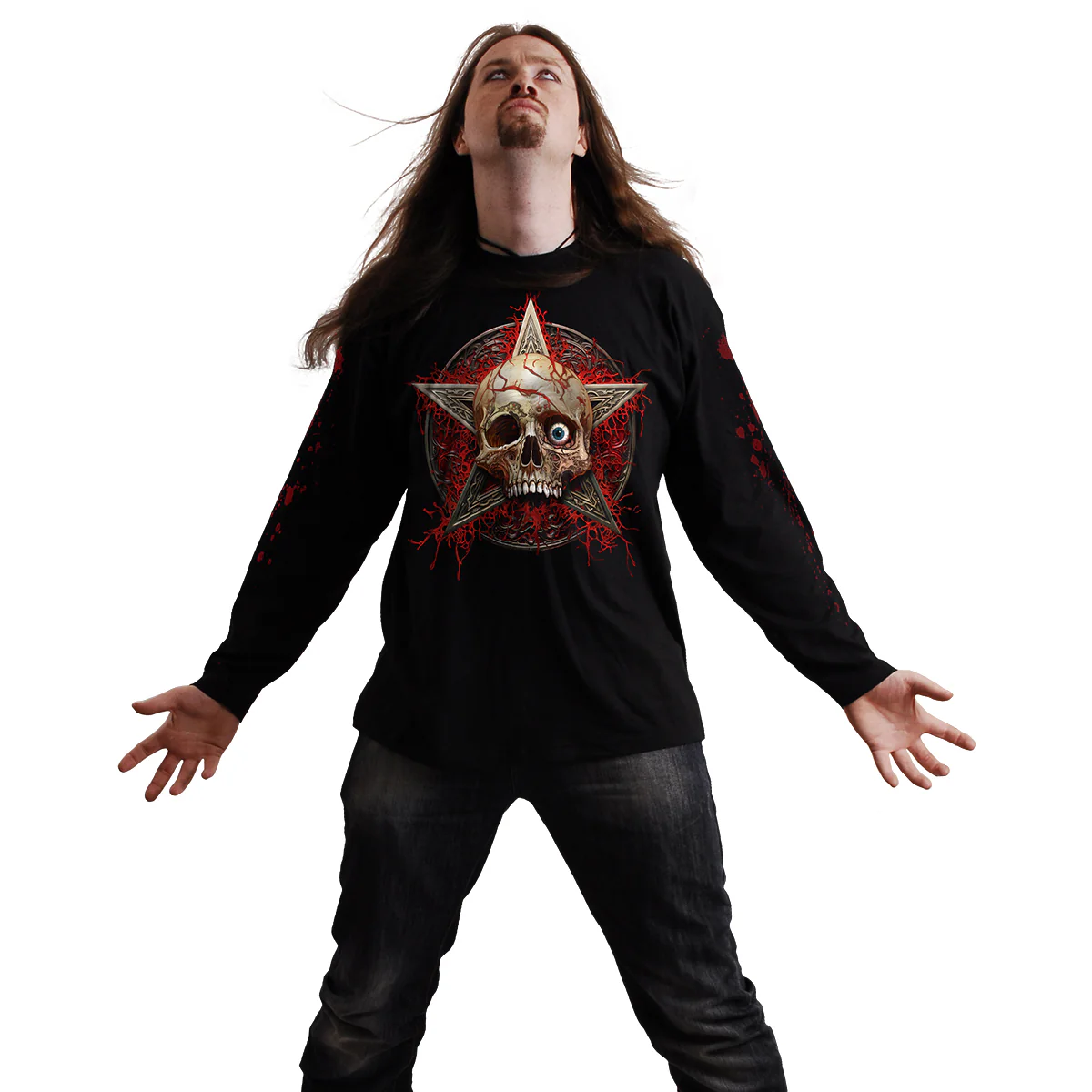 CREEPING CURSE - Longsleeve T-Shirt Black - Image 3
