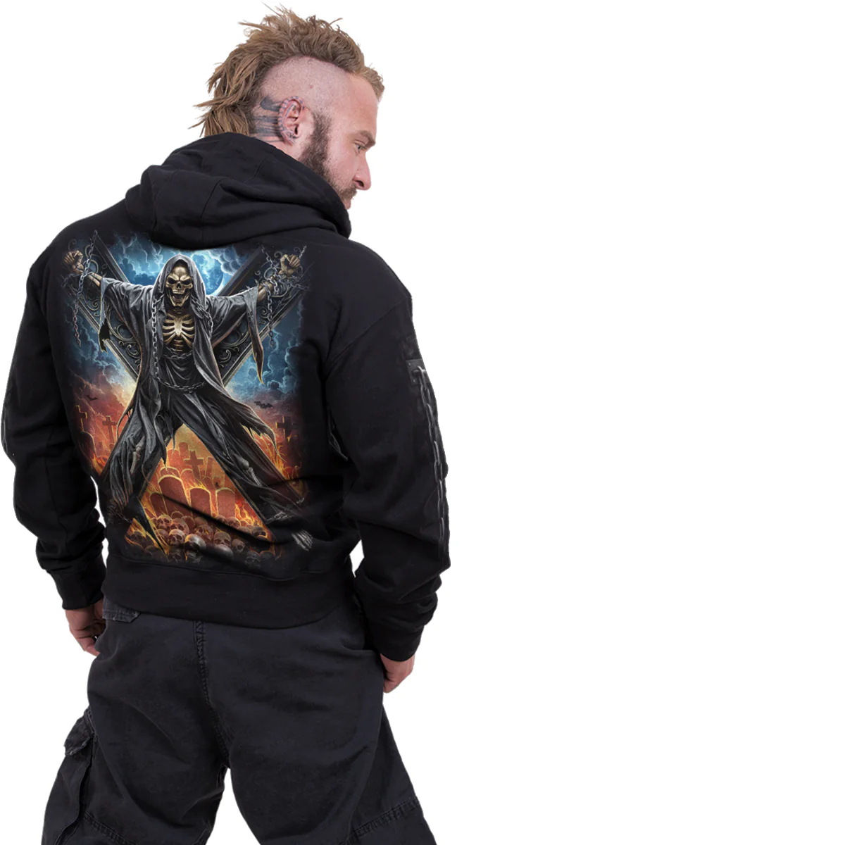 CROSSED OVER - Hoody Black - Image 3