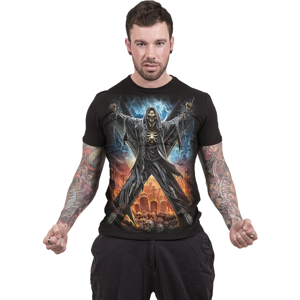 CROSSED OVER - T-Shirt Black - Image 3