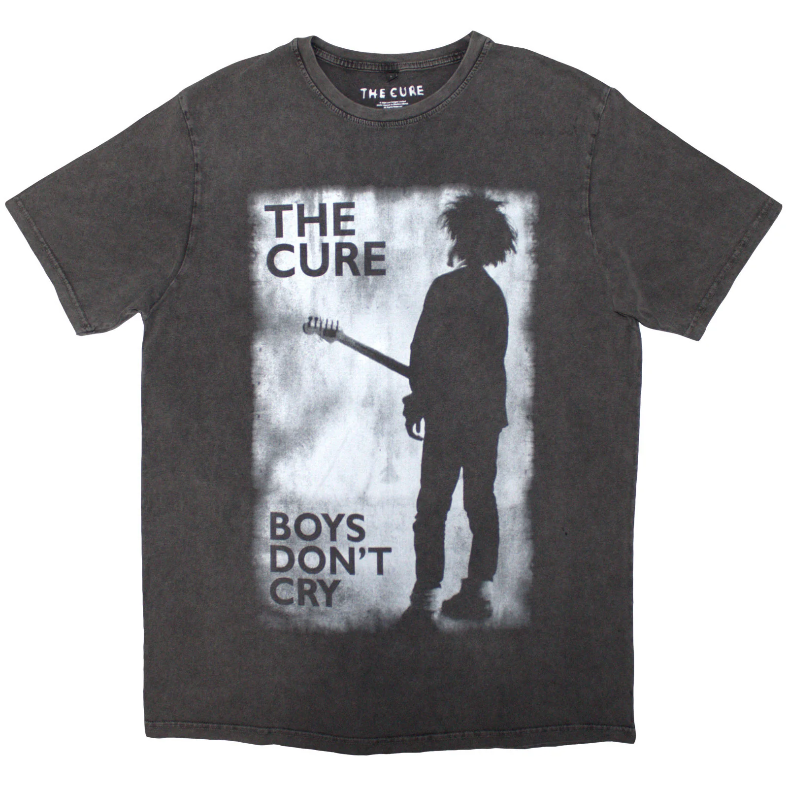 THE CURE - BOYS DON'T CRY BLACK & WHITE - Stone Wash T-Shirt Grey