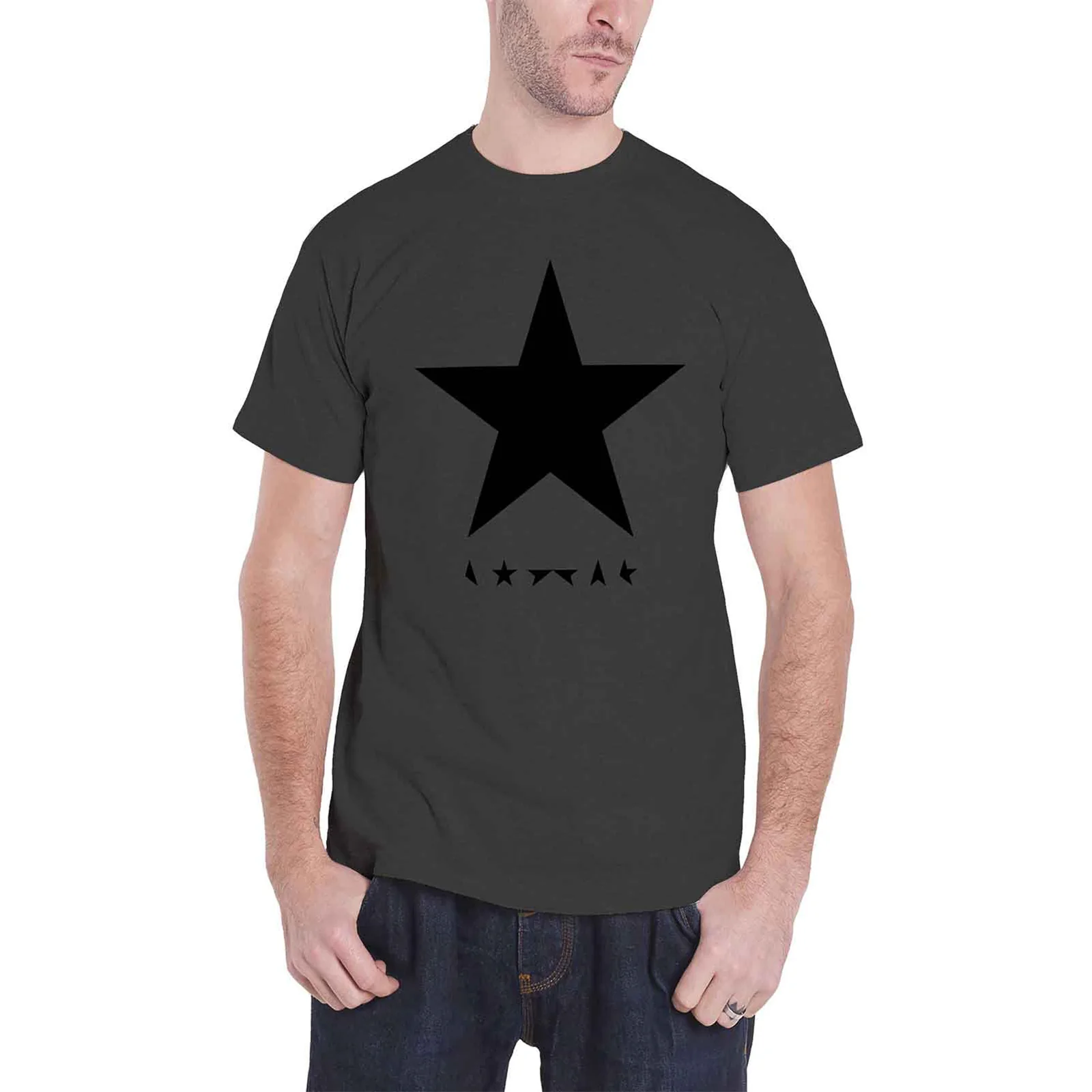 DAVID BOWIE - BLACKSTAR ON GREY - T-Shirt Grey - Image 2