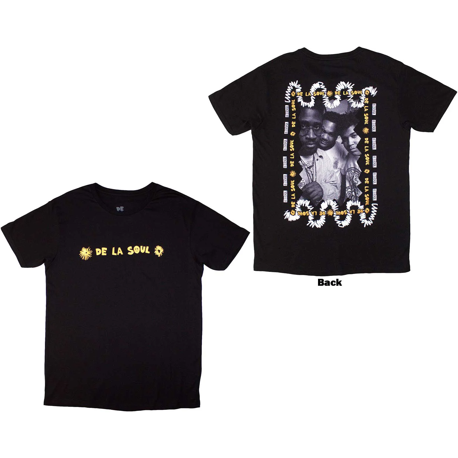 DE LA SOUL - MONO GROUP - T-Shirt Black (Back Print)