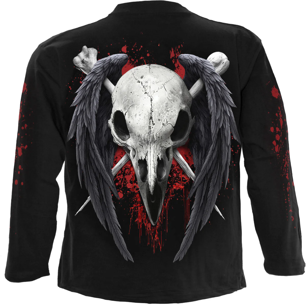 DEATH RAVEN - Longsleeve T-Shirt Black - Image 2