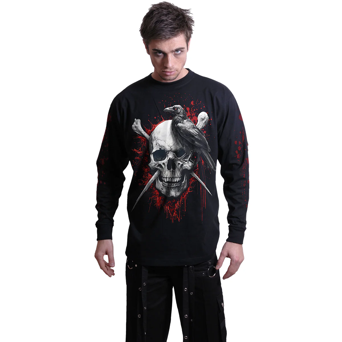 DEATH RAVEN - Longsleeve T-Shirt Black - Image 3