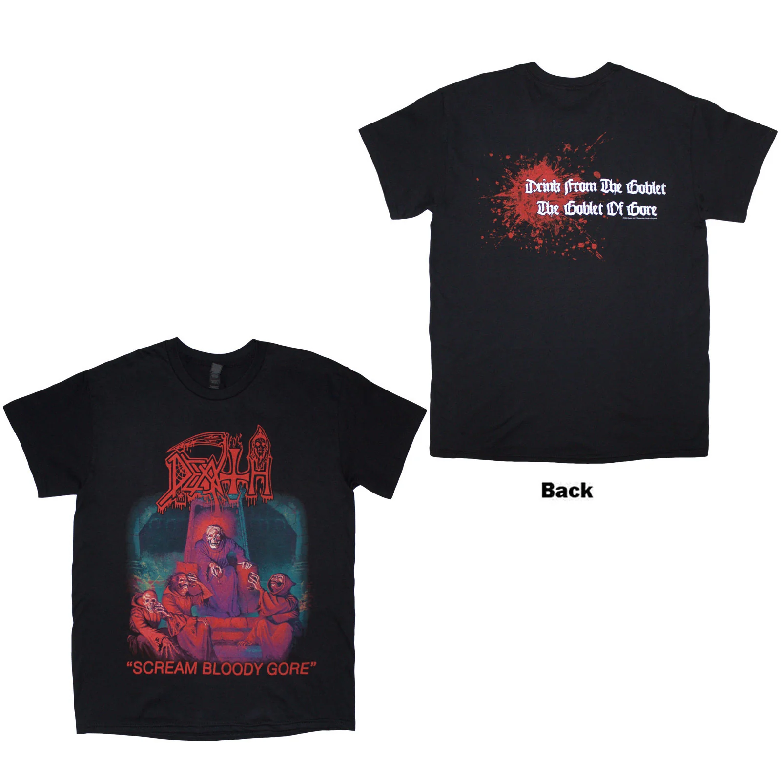 DEATH - SCREAM BLOODY GORE - T-Shirt Black (Back Print)
