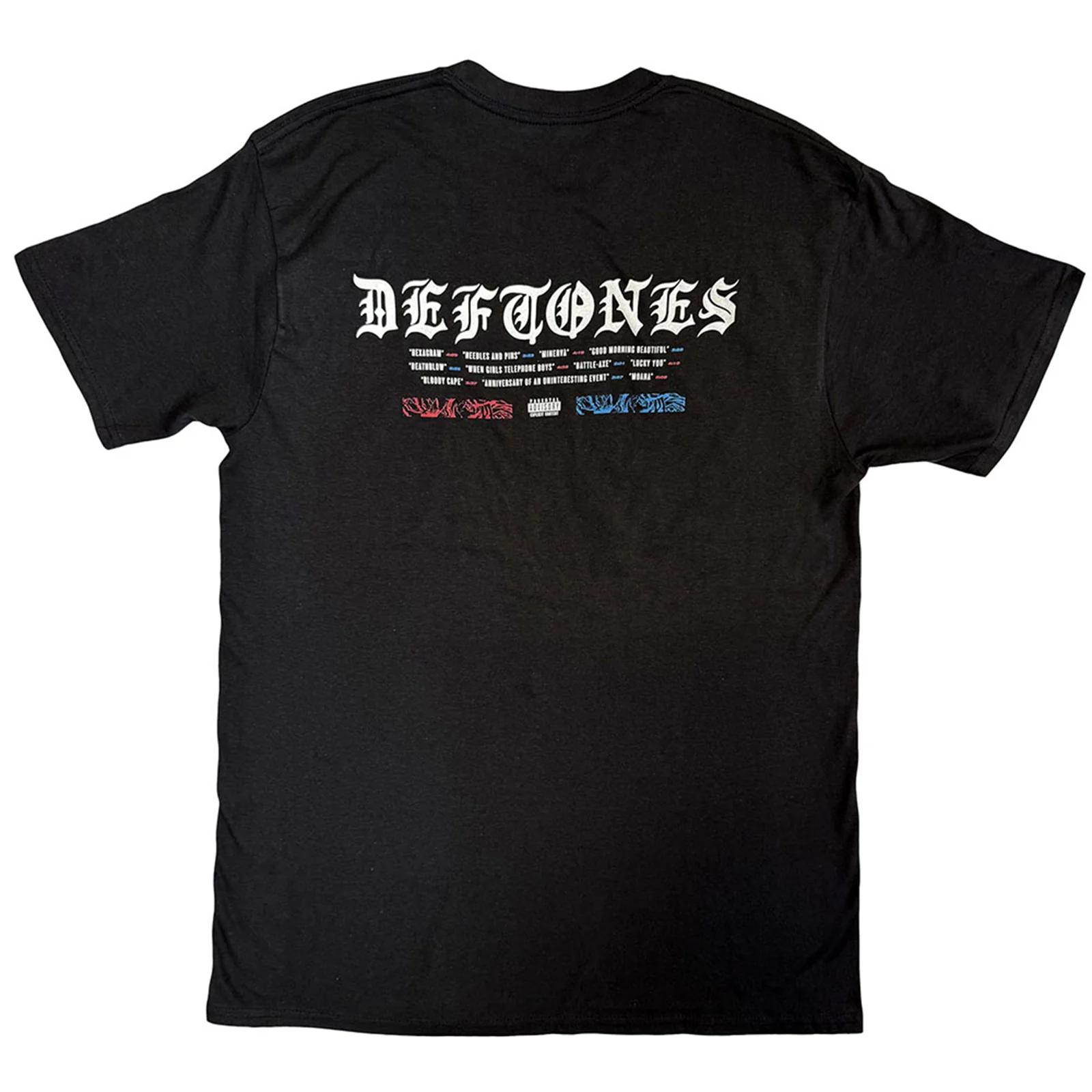 DEFTONES - STATIC SKULL - T-Shirt Black (Back Print) - Image 2