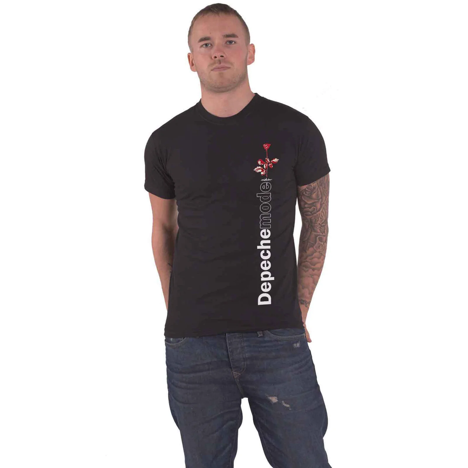 DEPECHE MODE - VIOLATOR SIDE ROSE - T-Shirt Black - Image 2