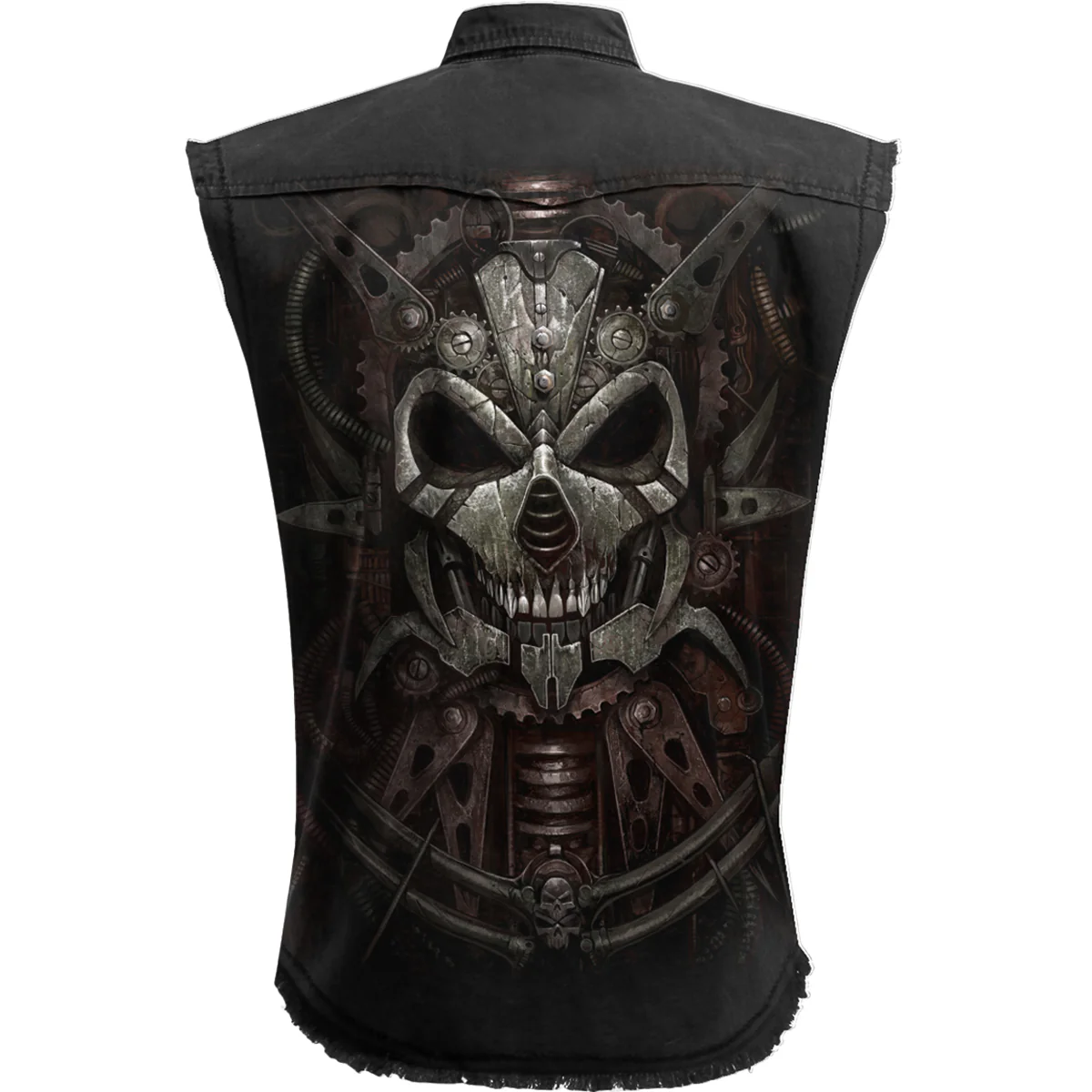 DIESEL PUNK - Sleeveless Stone Washed Worker Black - Image 2