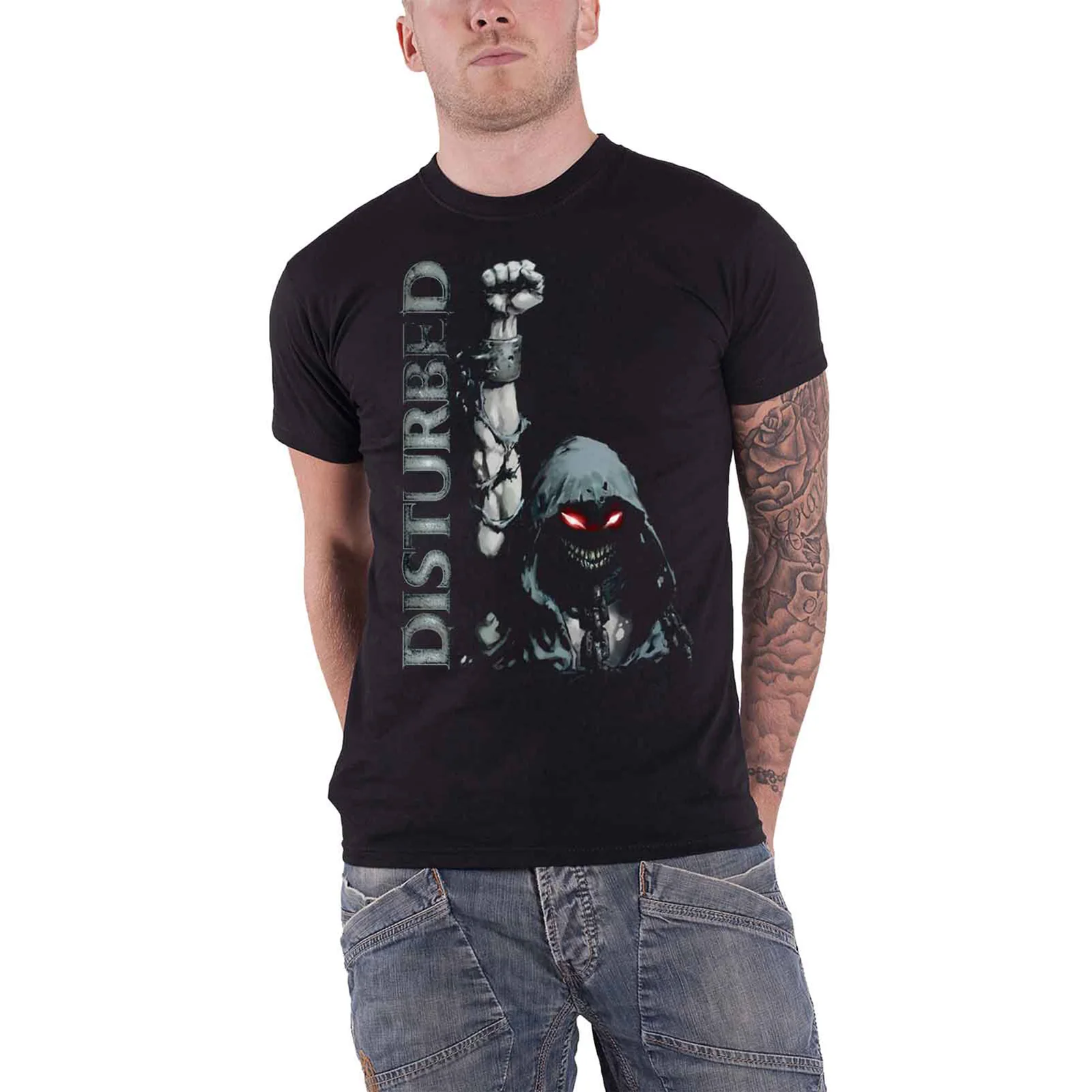 DISTURBED - UP YER MILITARY - T-Shirt Black - Image 2