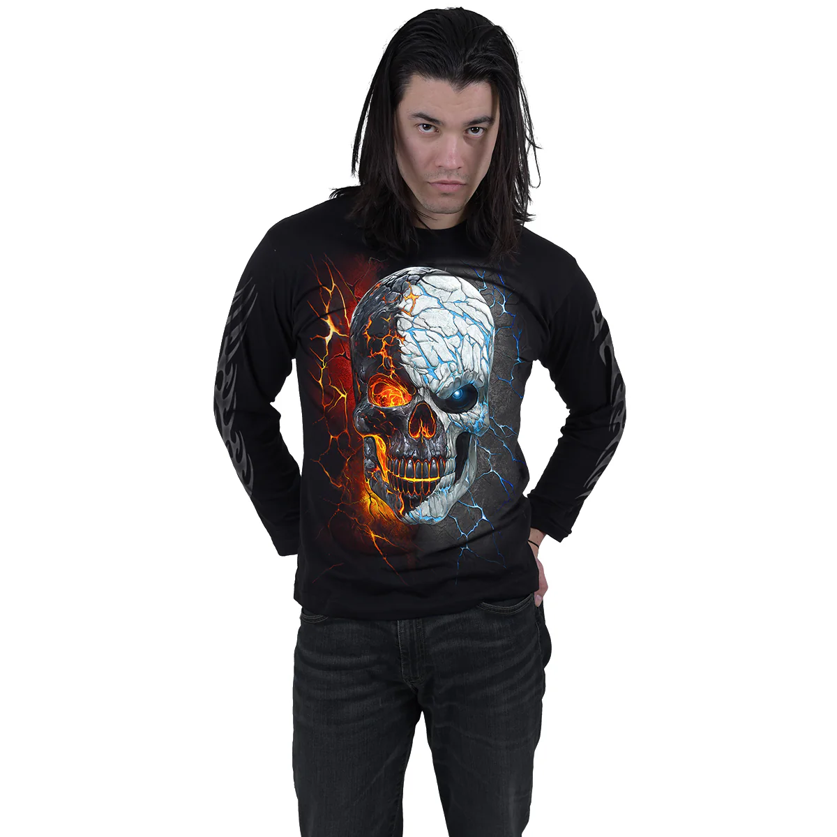 DIVIDED SOUL - Longsleeve T-Shirt Black - Image 3