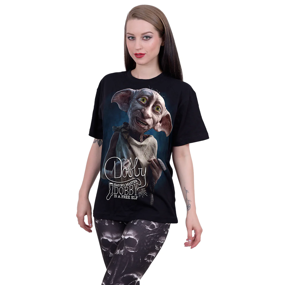 DOBBY - Front Print T-Shirt Black - Image 2