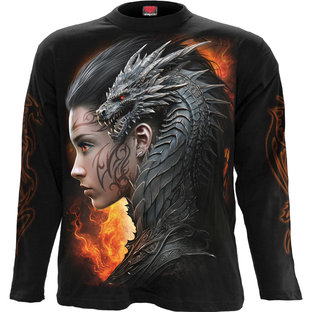 DRACO QUEEN - Longsleeve T-Shirt Black
