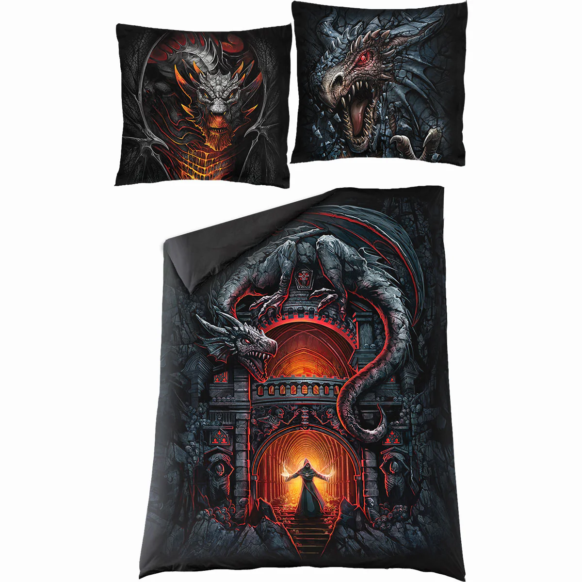 DRACONIS - Single Duvet Cover + UK And EU Pillow case - Image 2
