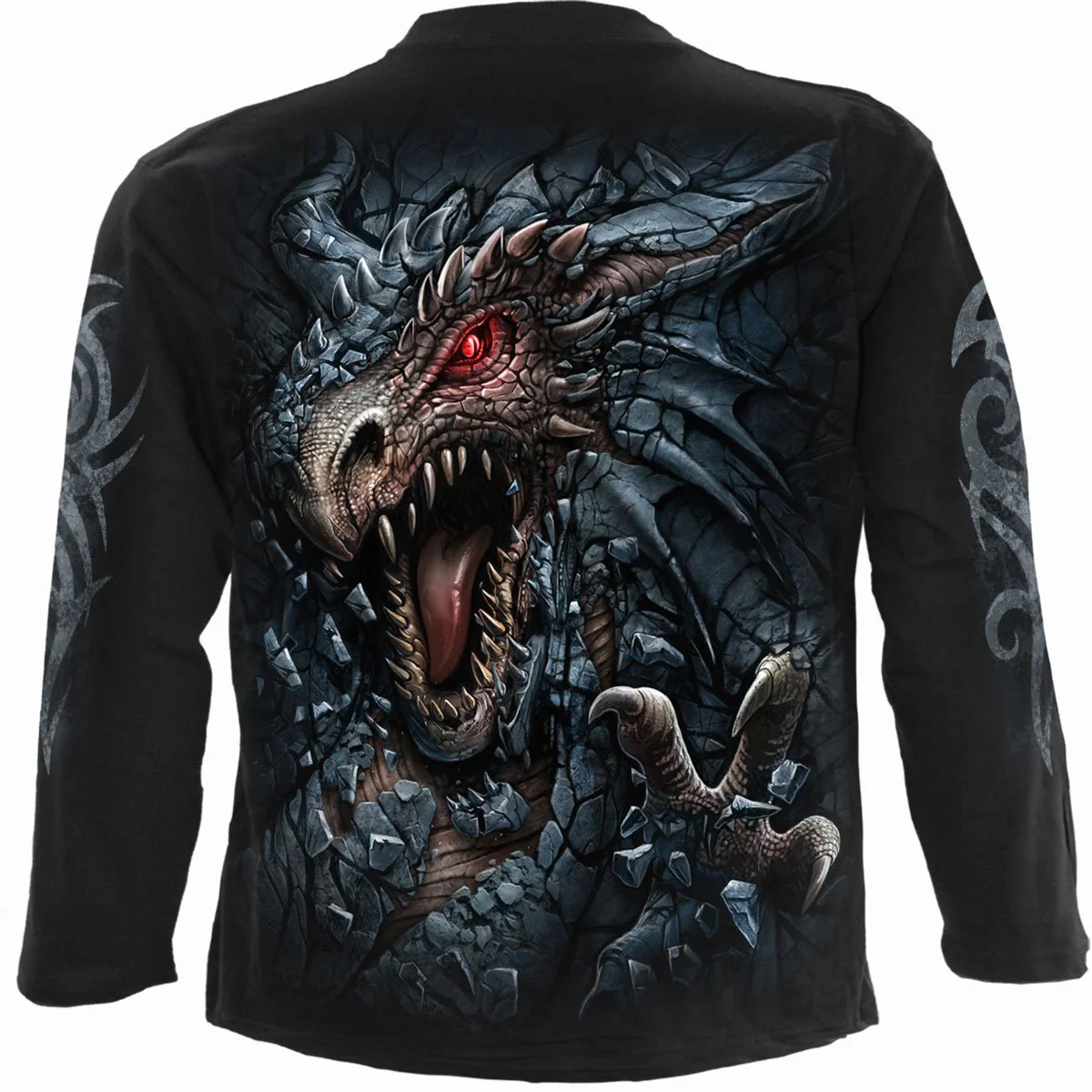 DRAGON'S LAIR - Longsleeve T-Shirt Black - Image 2
