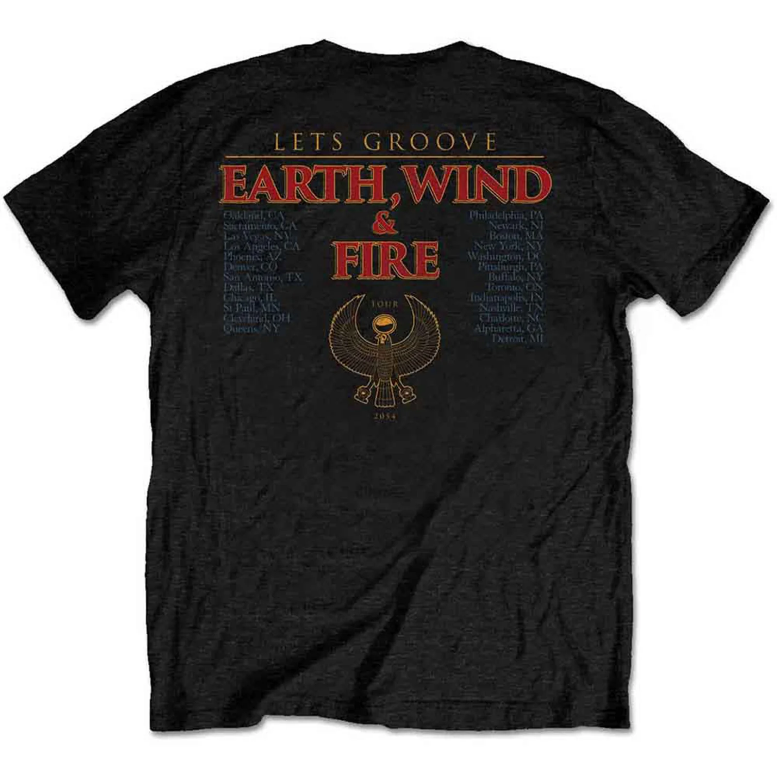 EARTH WIND & FIRE - LET'S GROOVE - T-Shirt Black (Back Print) - Image 2