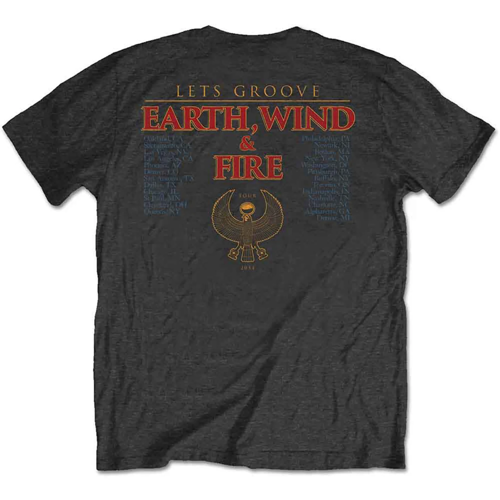 EARTH WIND & FIRE - LET'S GROOVE - T-Shirt Grey (Back Print) - Image 2