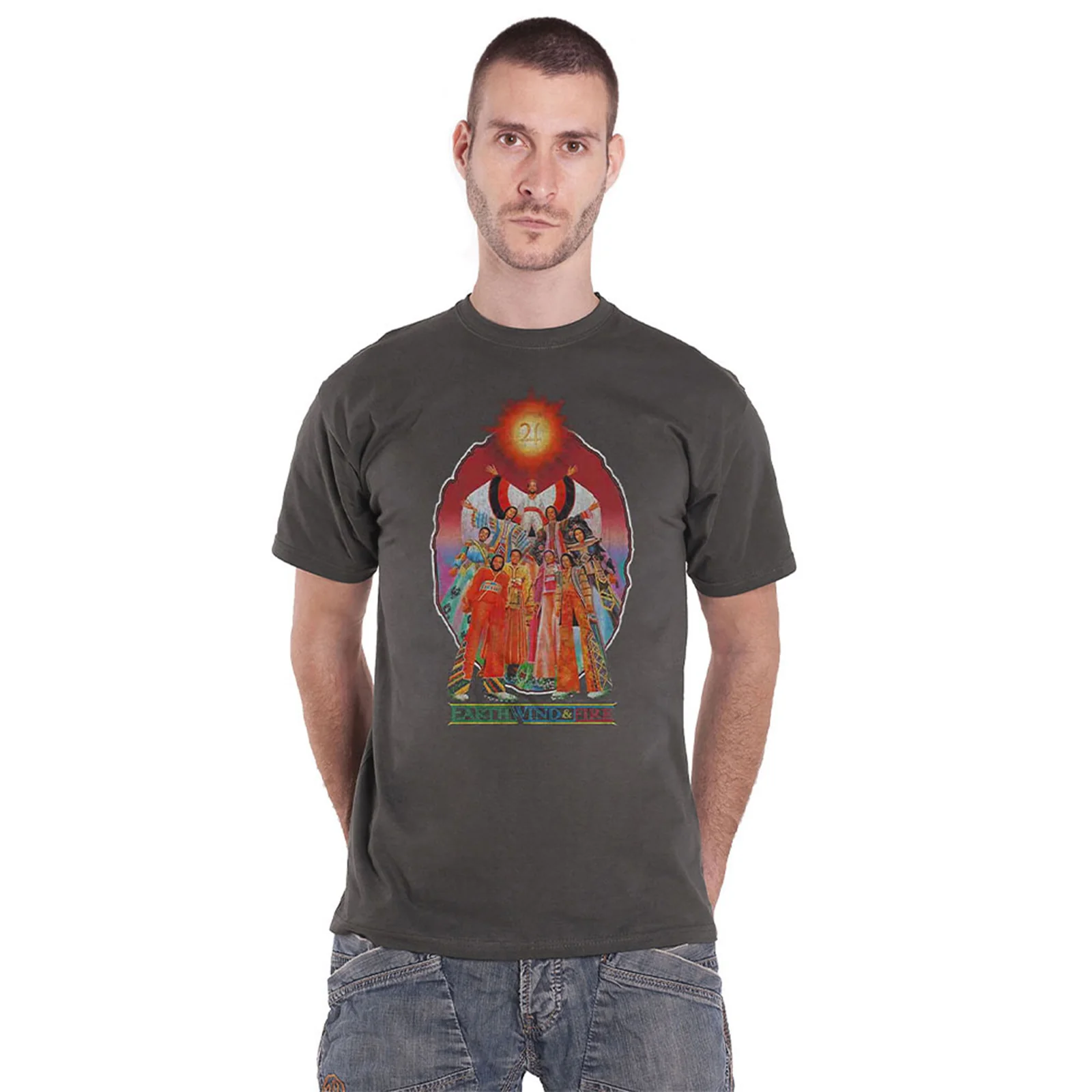 EARTH WIND & FIRE - LET'S GROOVE - T-Shirt Grey (Back Print) - Image 3