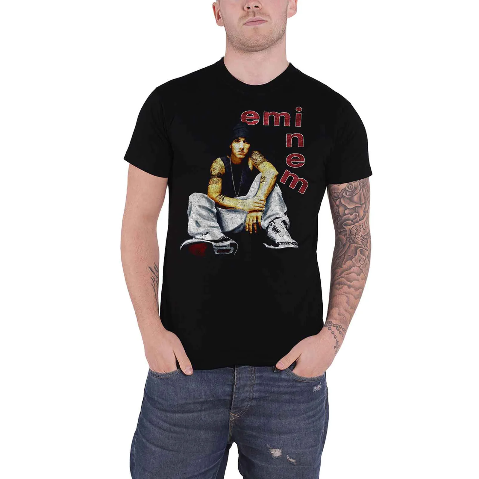 EMINEM - LETTERS - T-Shirt Black - Image 2