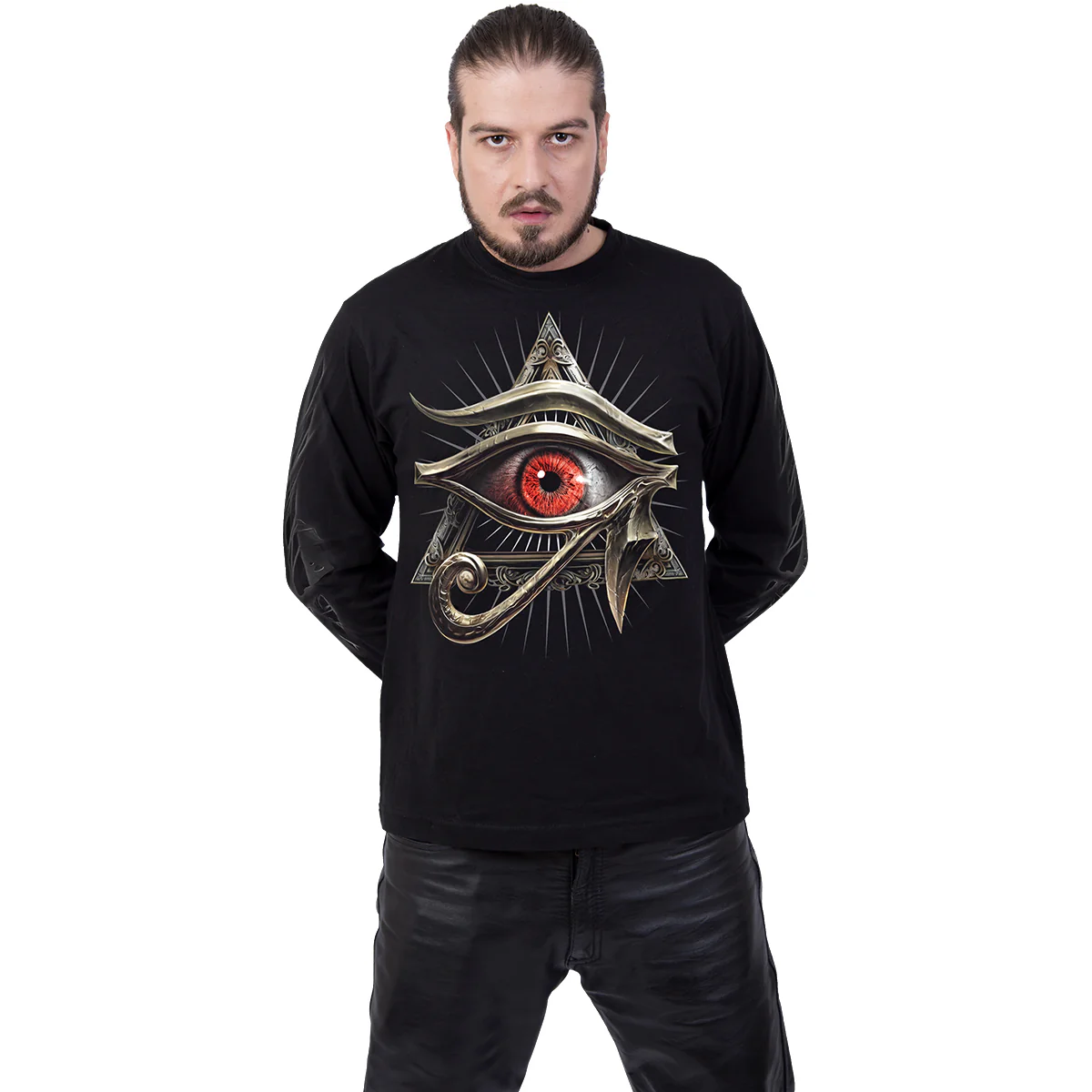 EVIL EYE - Longsleeve T-Shirt Black - Image 3