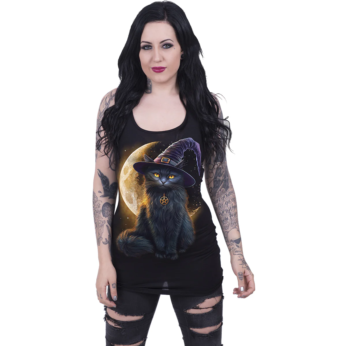 FAMILIAR MAGIC - Razor Back Top Black - Image 3