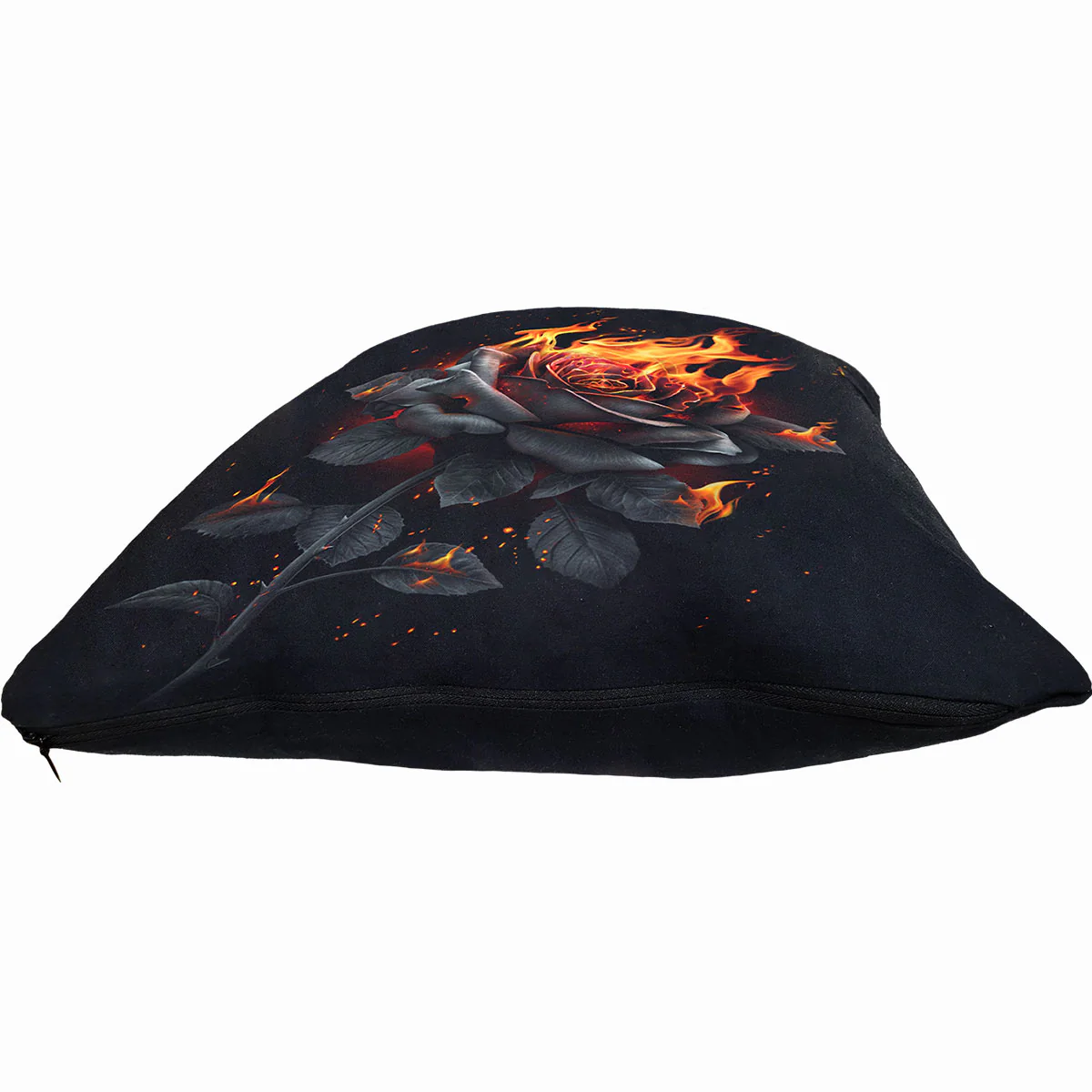 FLAMING ROSE - Square Cushion - Image 2