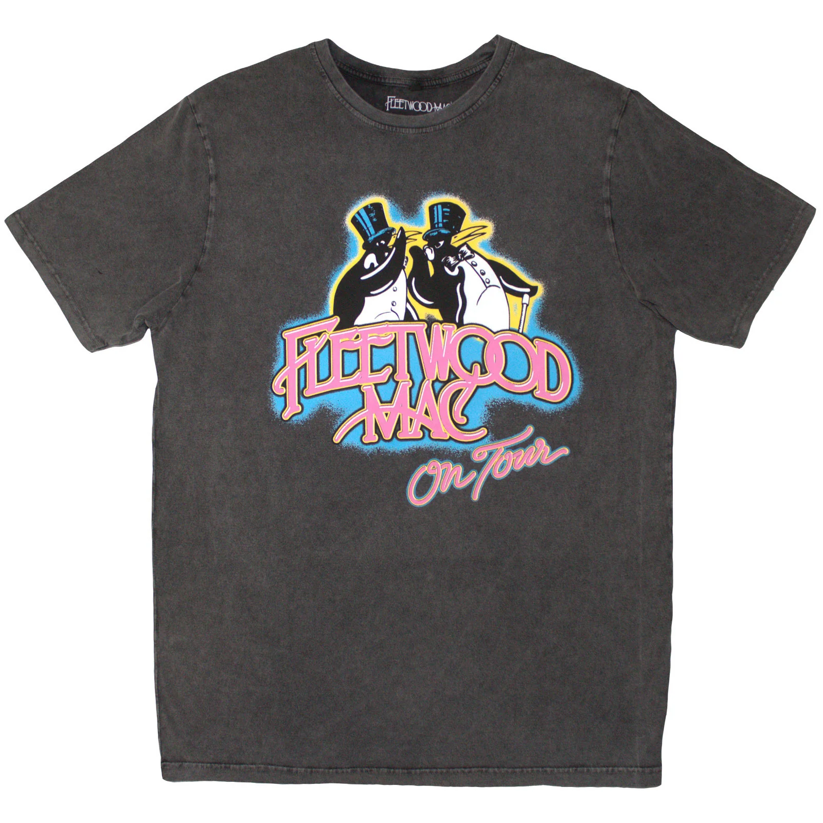 FLEETWOOD MAC - ON TOUR - Stone Wash T-Shirt Grey