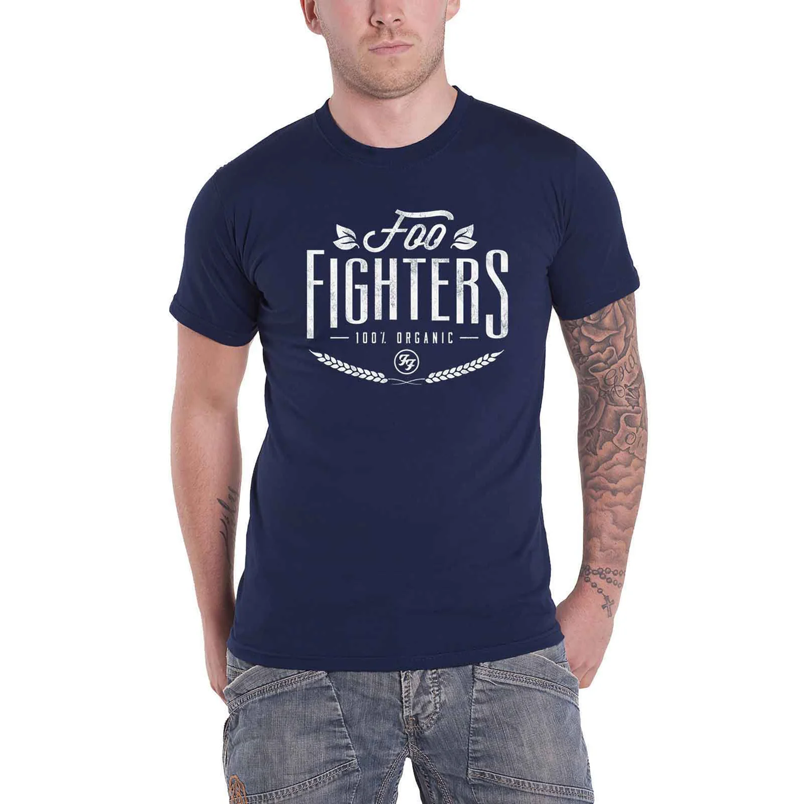 FOO FIGHTERS - 100% ORGANIC - T-Shirt Blue - Image 2