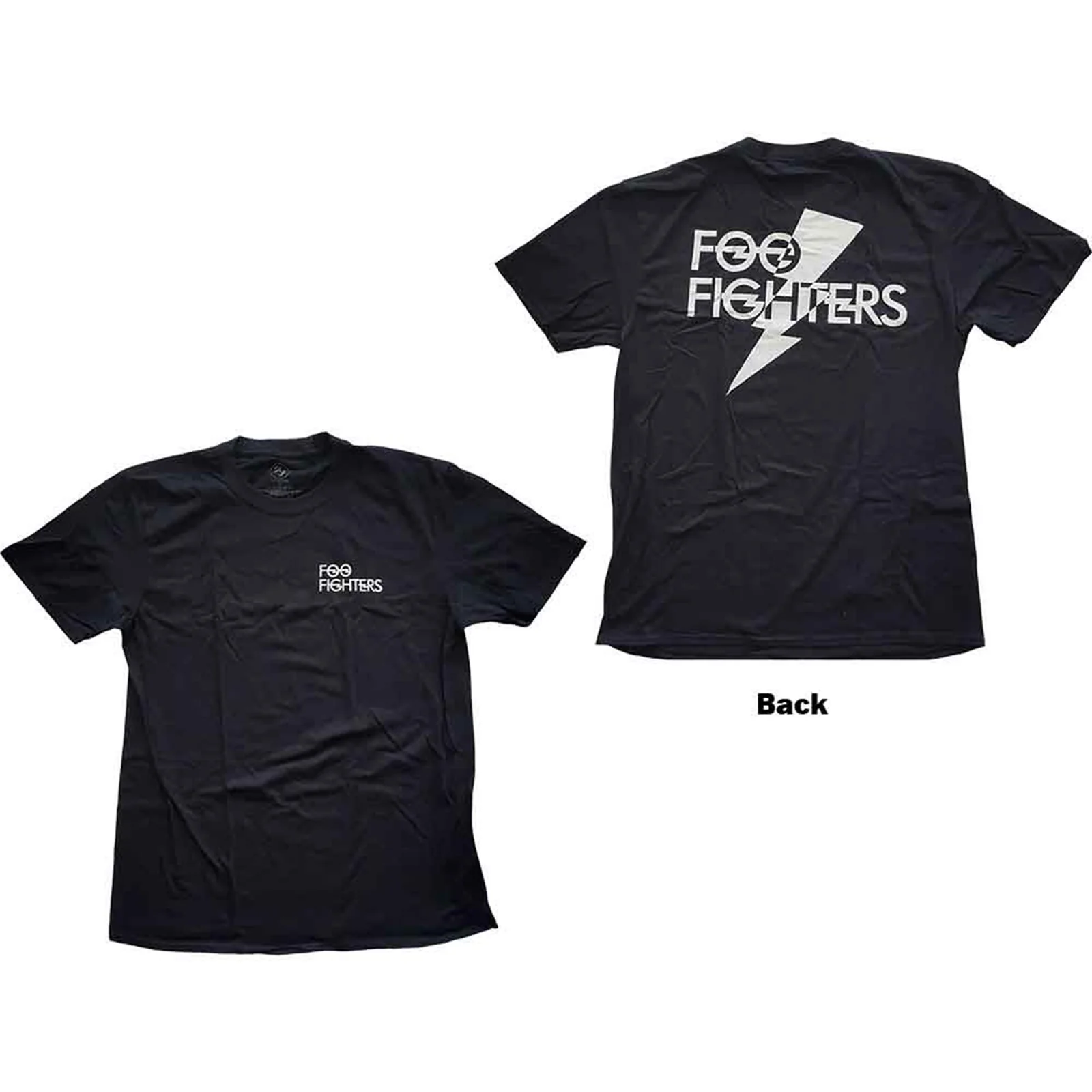 FOO FIGHTERS - FLASH LOGO - T-Shirt Black (Back Print)
