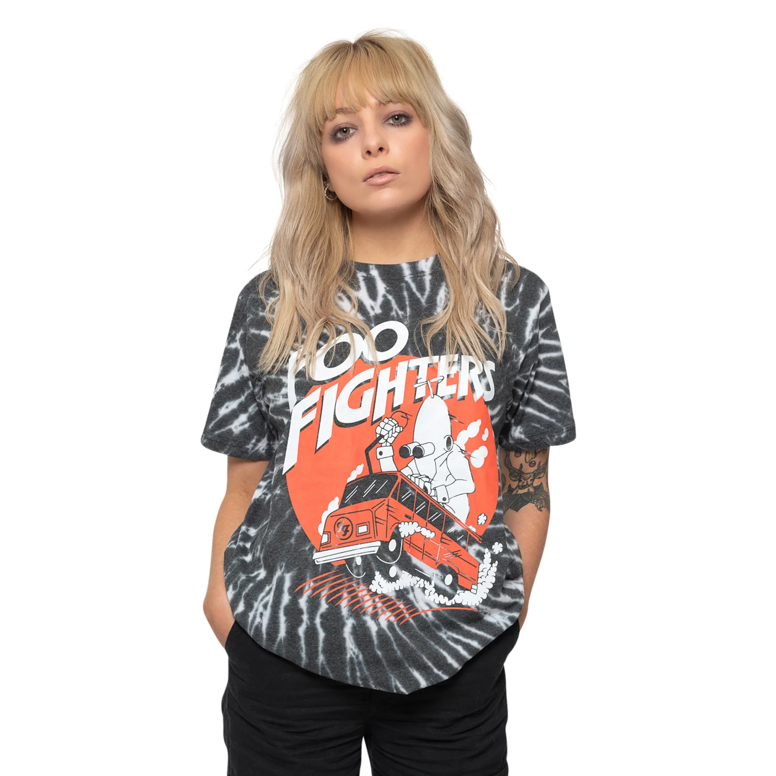 FOO FIGHTERS - SPEEDING BUS - T-Shirt Black (Wash Collection) - Image 2
