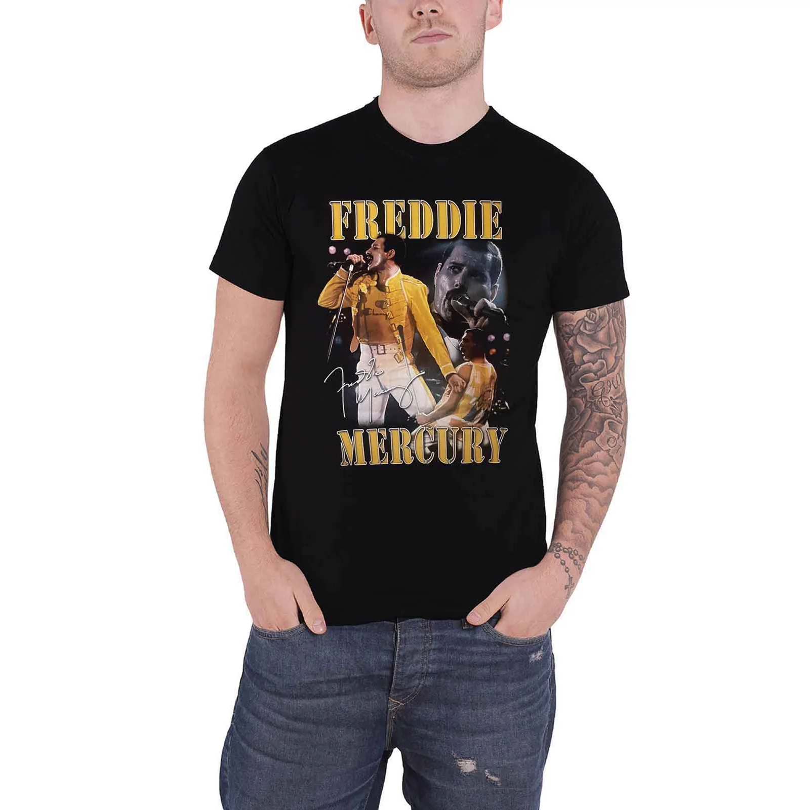 FREDDIE MERCURY - LIVE HOMAGE - T-Shirt Black - Image 2