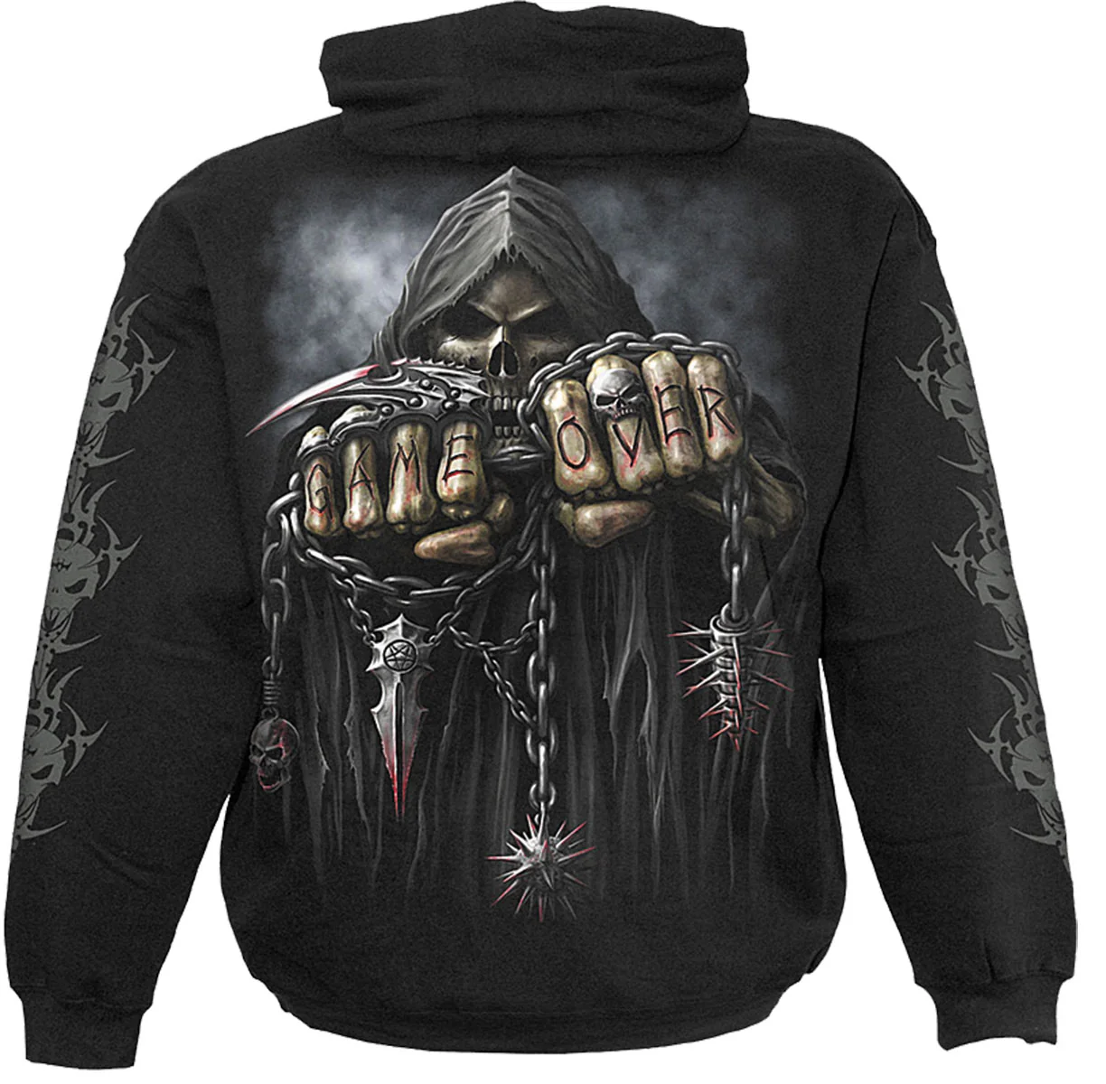 GAME OVER - Kids Hoody Black - Image 2