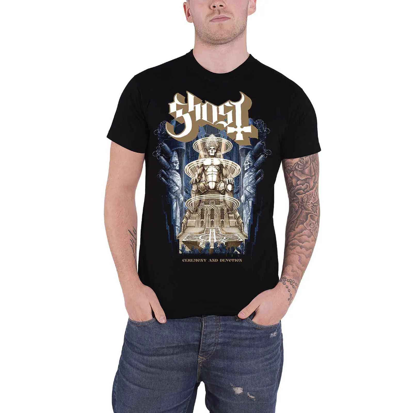 GHOST - CEREMONY & DEVOTION - T-Shirt Black - Image 2