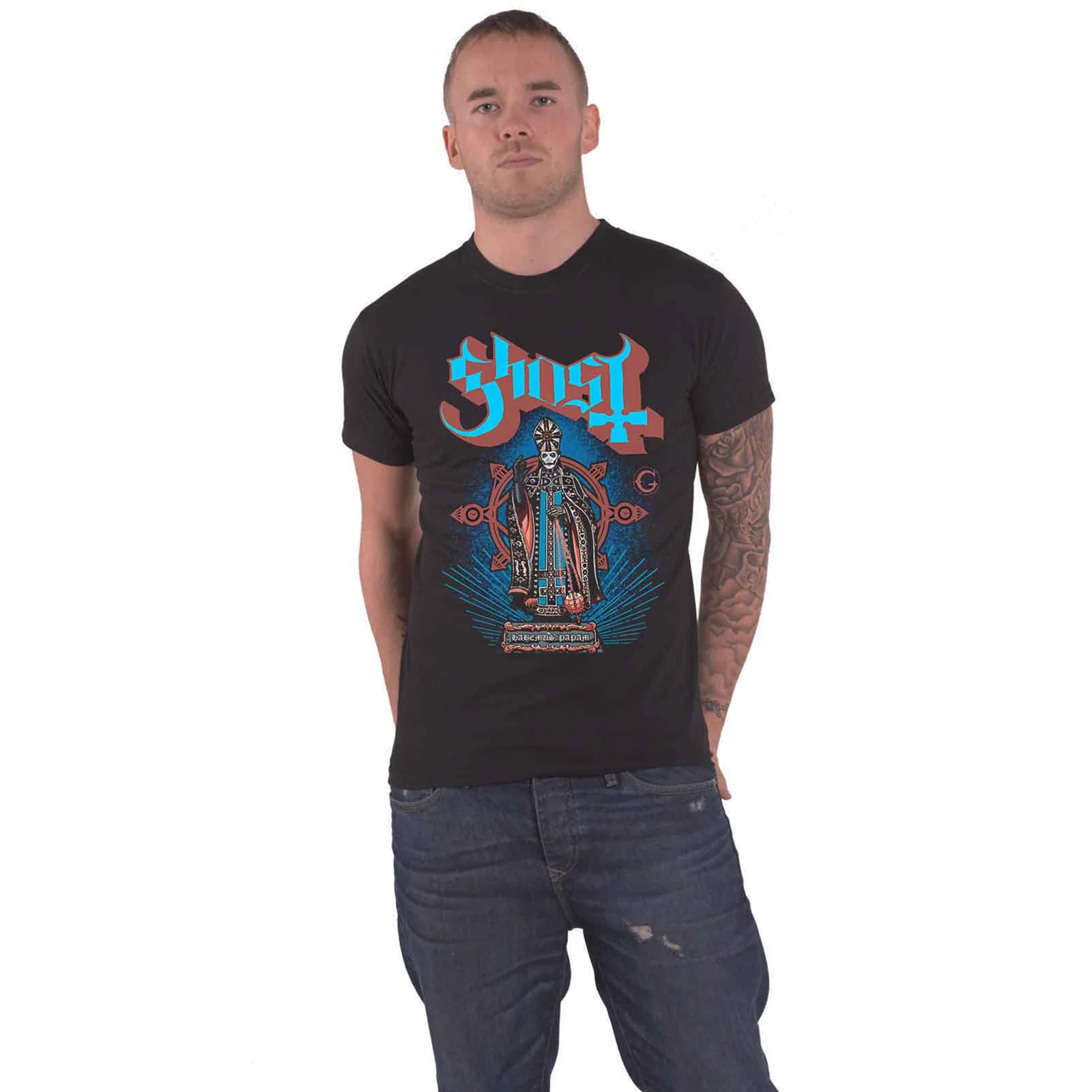 GHOST - HABEMUS PAPAM - T-Shirt Black - Image 2