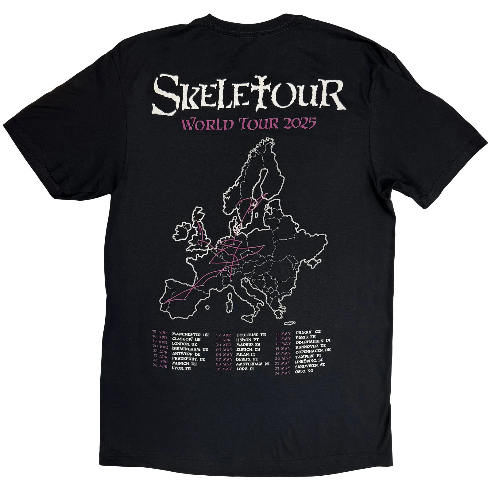 GHOST - SKELETOUR ADMAT '25 TOUR DATES - T-Shirt Black (Back Print) - Image 2
