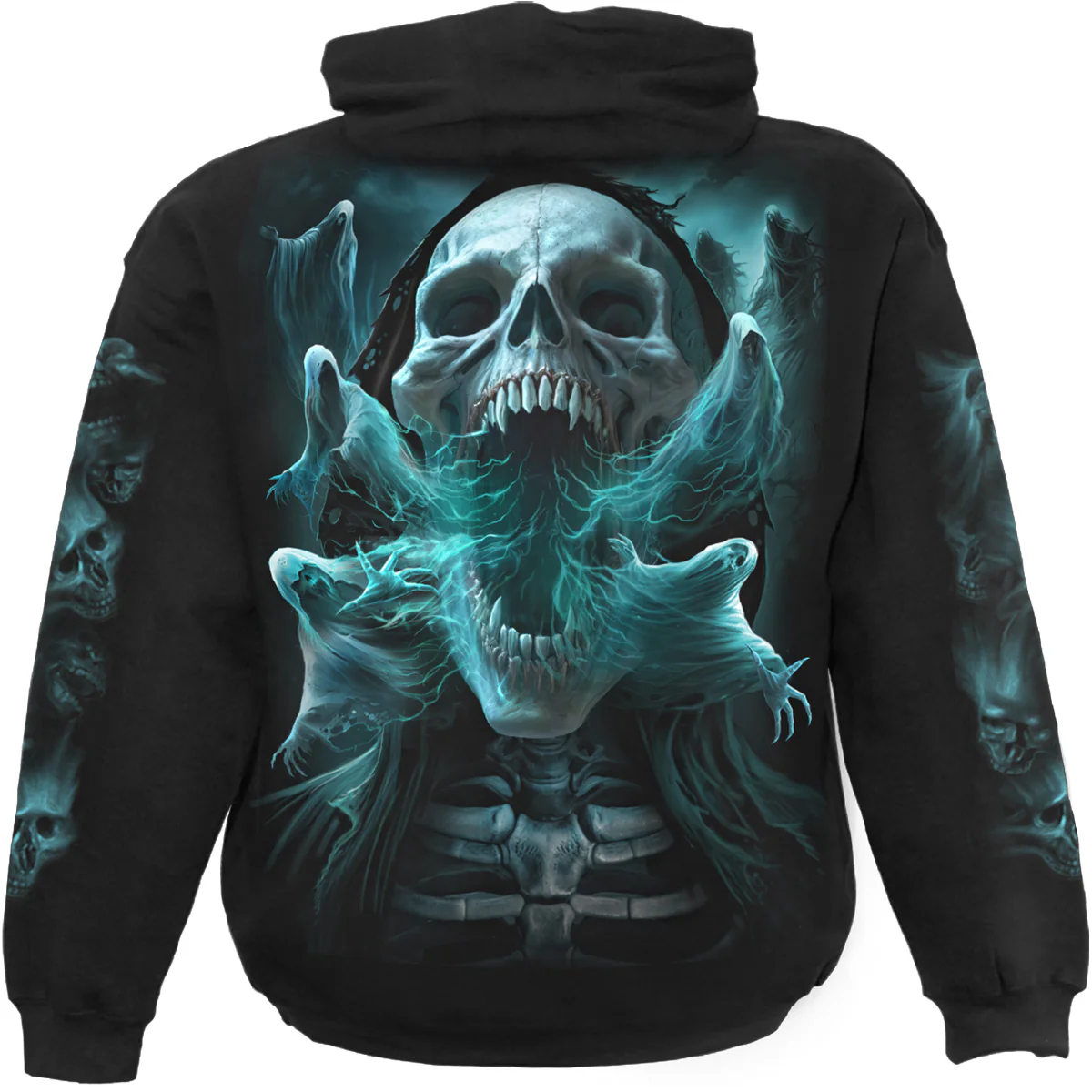 GHOST SKULL - Hoody Black - Image 2