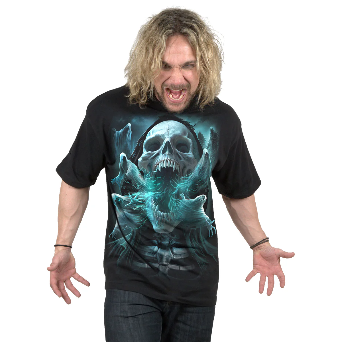 GHOST SKULL - T-Shirt Black - Image 3