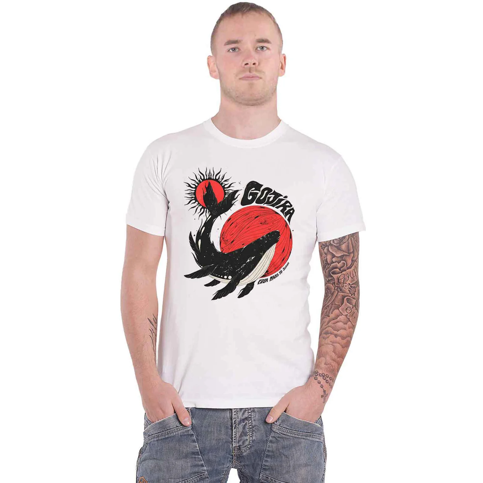 GOJIRA - WHALE - T-Shirt White - Image 2