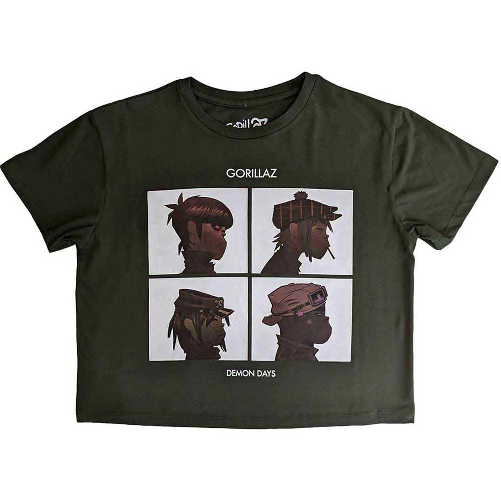 GORILLAZ - DEMON DAYS - Crop Top Green